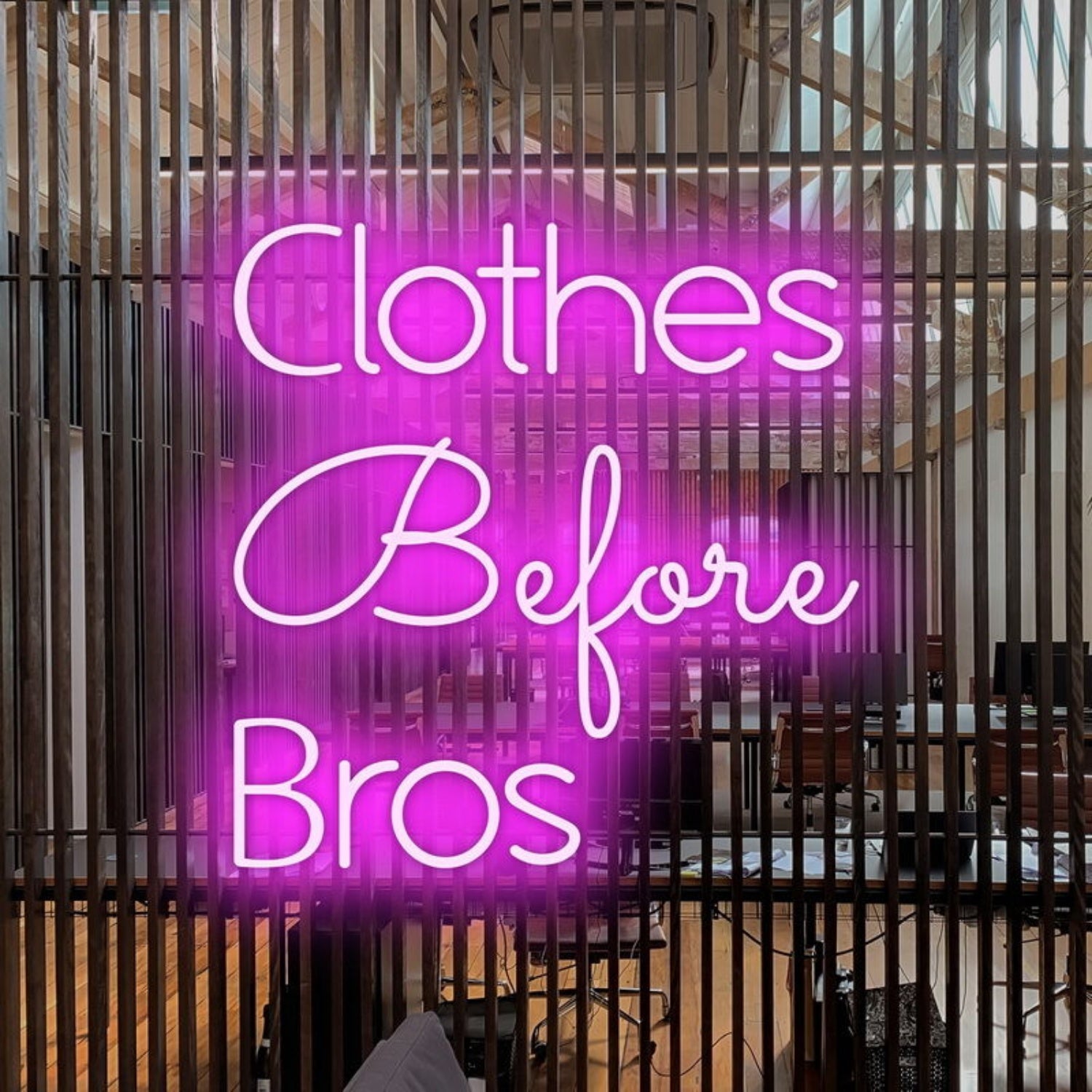 Clothes Before Bros Led Neon Sign For Fun And Playful Decor - Shineneon