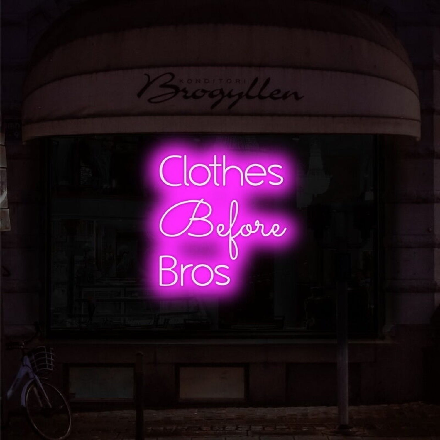 Clothes Before Bros Led Neon Sign For Fun And Playful Decor - Shineneon
