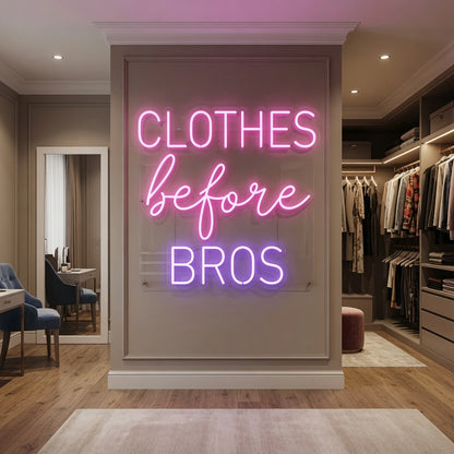 Clothes Before Bros LED Neon Sign Wall Neon Sign - 02 High-Converting Product Image
