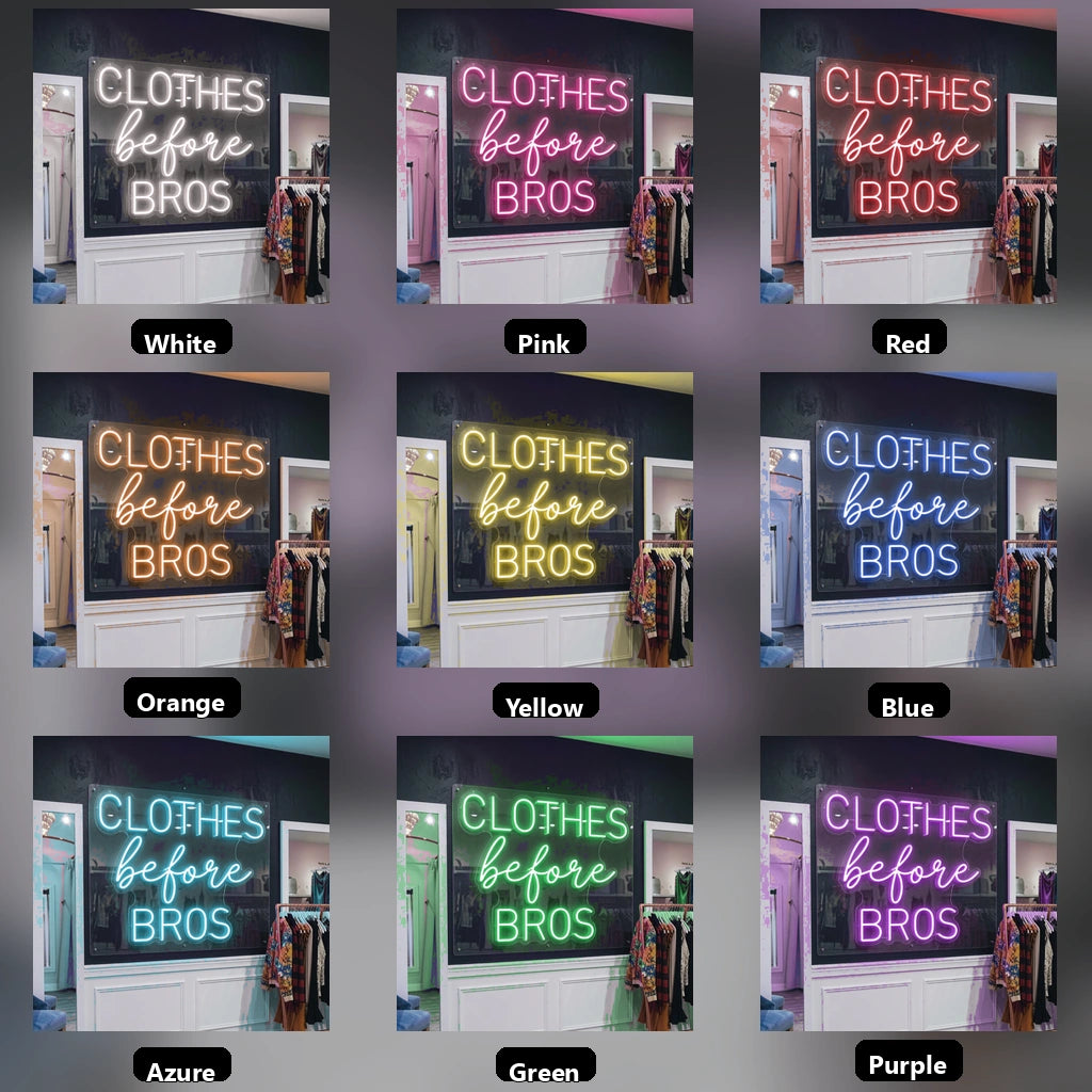 Clothes Before Bros LED Neon Sign Wall Neon Sign - 05 Color Grid