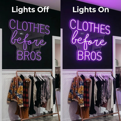 Clothes Before Bros LED Neon Sign Wall Neon Sign - Shineneon