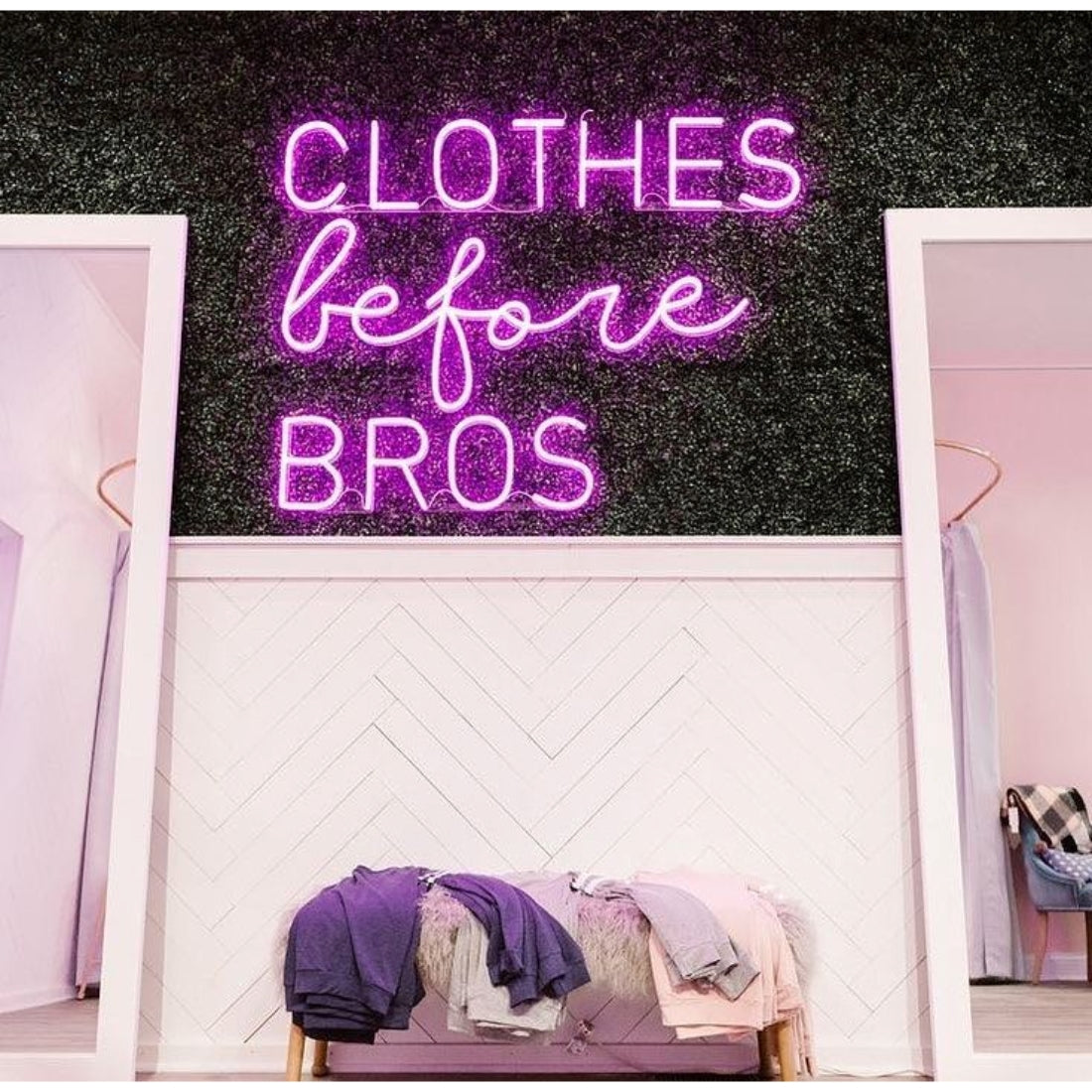 Clothes Before Bros Led Sign Business Neon Sign