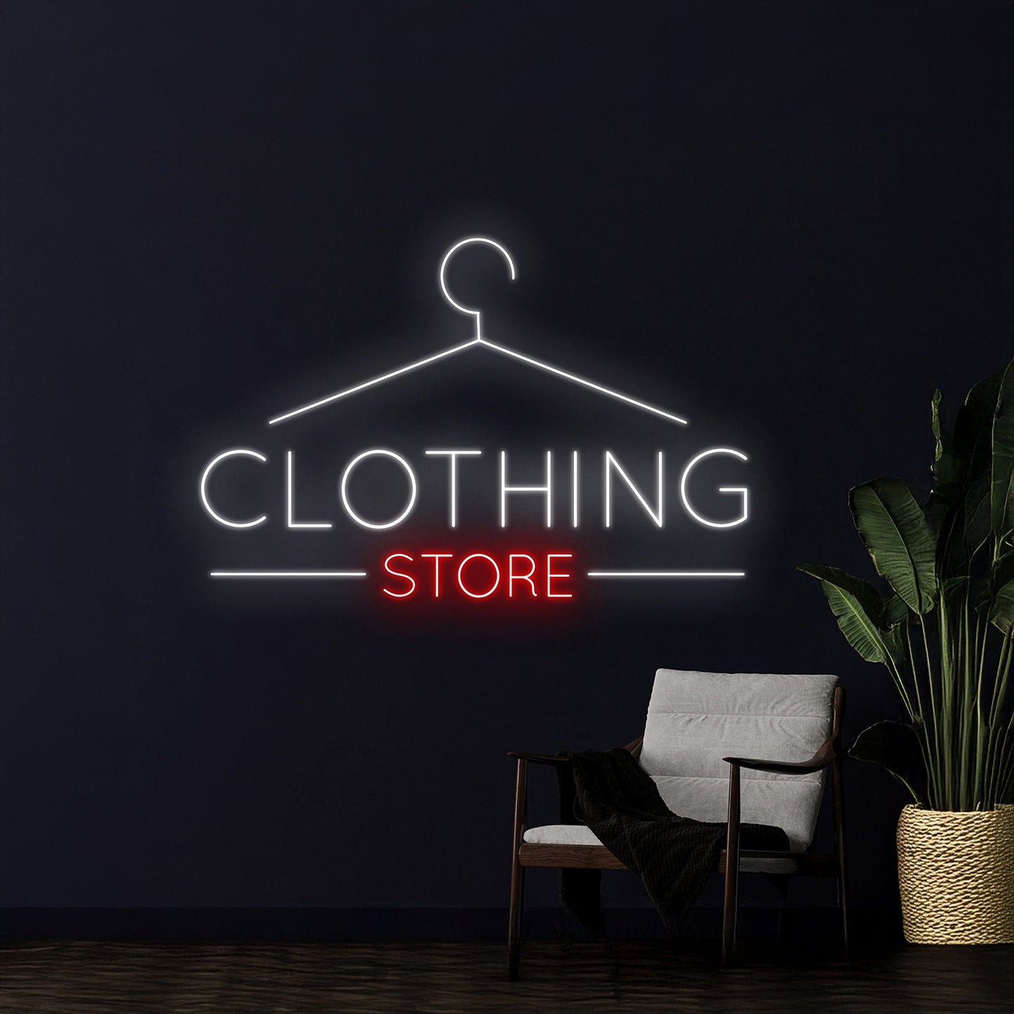 Clothing Store Clothes Hangers Led Sign