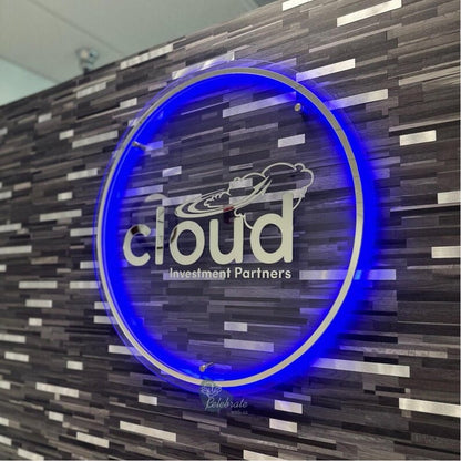 Cloud Investment Partners Acrylic Business Logo Sign - Shineneon