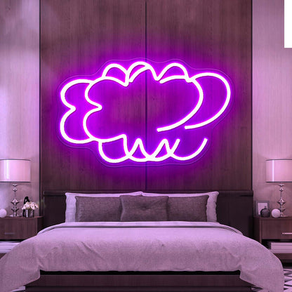 Cloud Twins Cute Neon Signs For Kids Bedroom