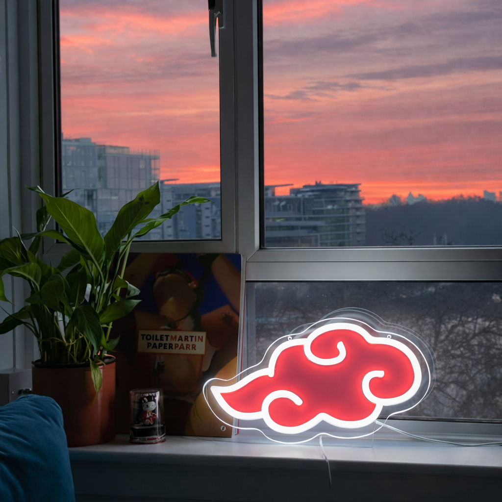 ShineNeon™ Red Cloud Neon Sign – Vibrant LED Wall Art for Modern Home & Studio Decor