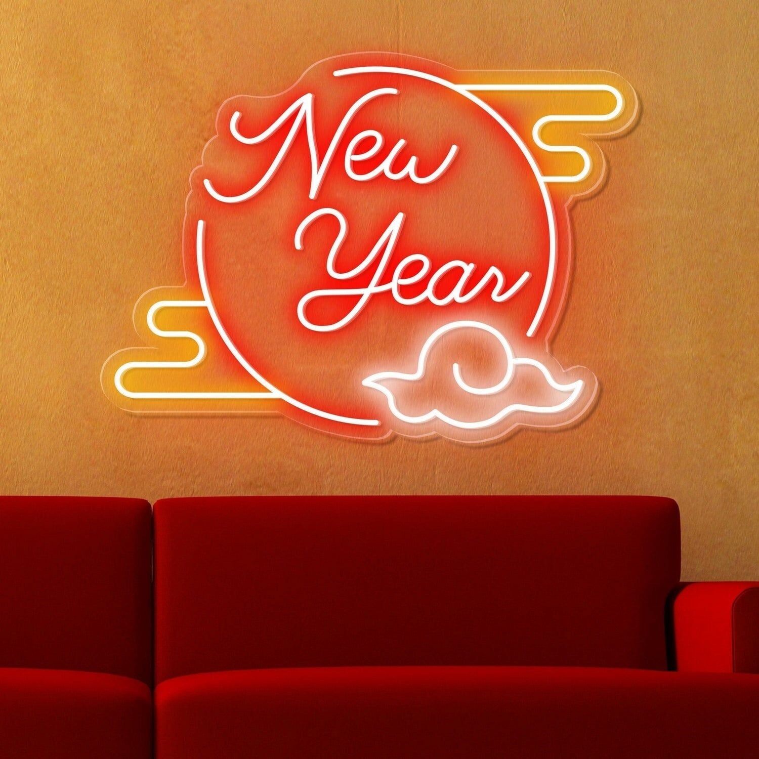 Clouded Moon Festive Led Neon Sign For Bars - Shineneon