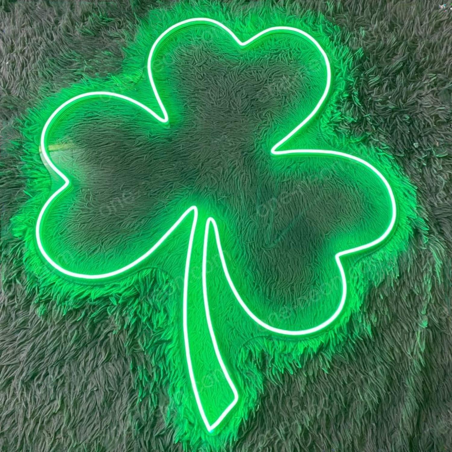 Clover Green Led Neon Sign For Home Bar St Patricks Day Decor | Shineneon