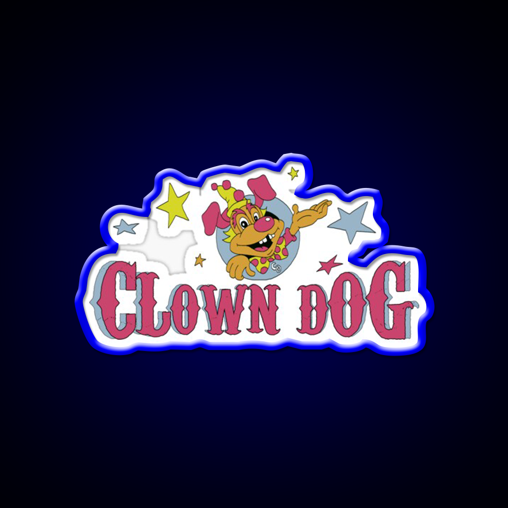 Clown Dog Fast Food Led Neon Sign For Burger Place Rgb Color