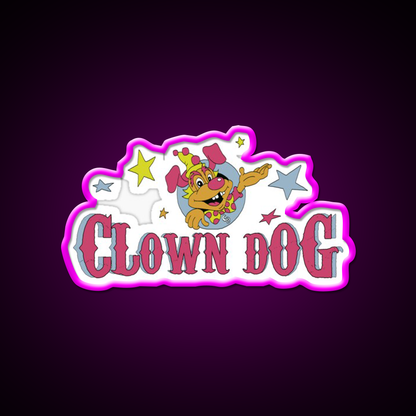 Clown Dog Fast Food Led Neon Sign For Burger Place Rgb Color