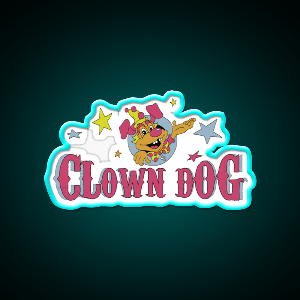 Clown Dog Fast Food Led Neon Sign For Burger Place Rgb Color - Shineneon