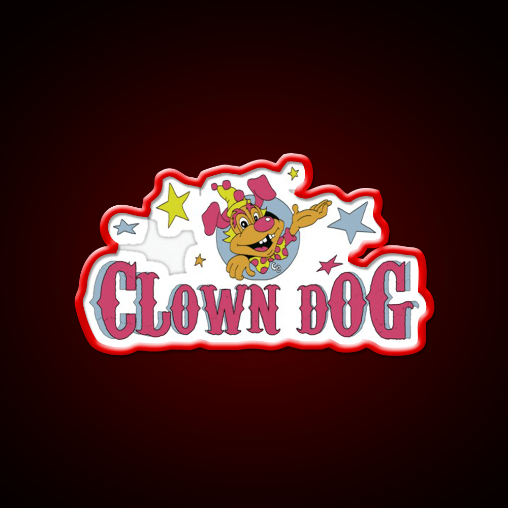 Clown Dog Fast Food Led Neon Sign For Burger Place Rgb Color - Shineneon