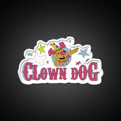 Clown Dog Fast Food Led Neon Sign For Burger Place Rgb Color
