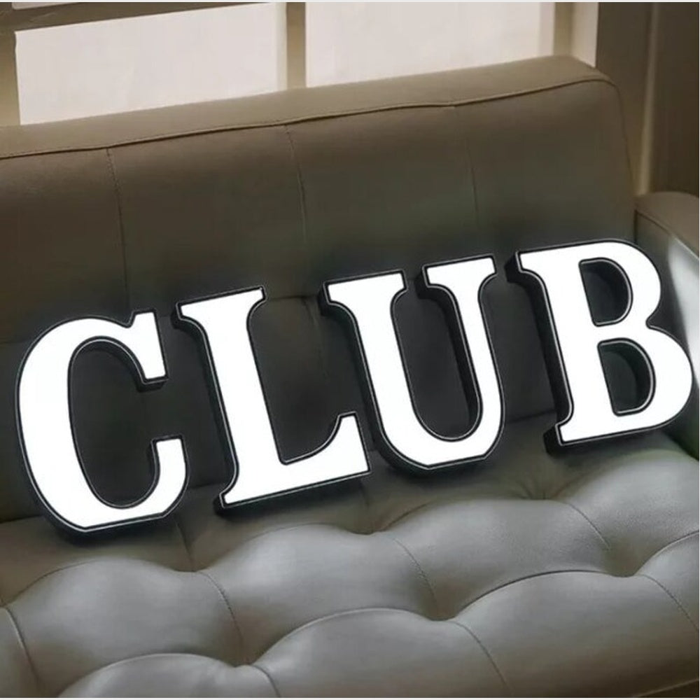 Club 3D Frontlit Channel Letters Led Light Sign