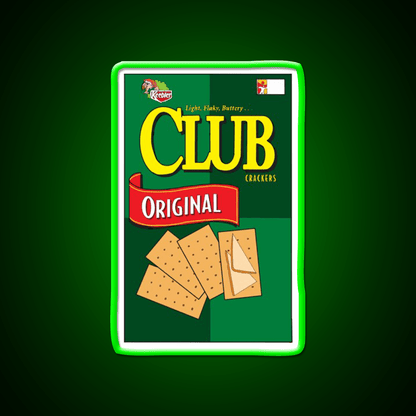 Club Cracker Box Snack Food Led Neon Sign Rgb Color - Shineneon