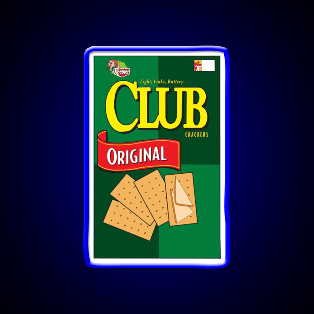 Club Cracker Box Snack Food Led Neon Sign Rgb Color - Shineneon