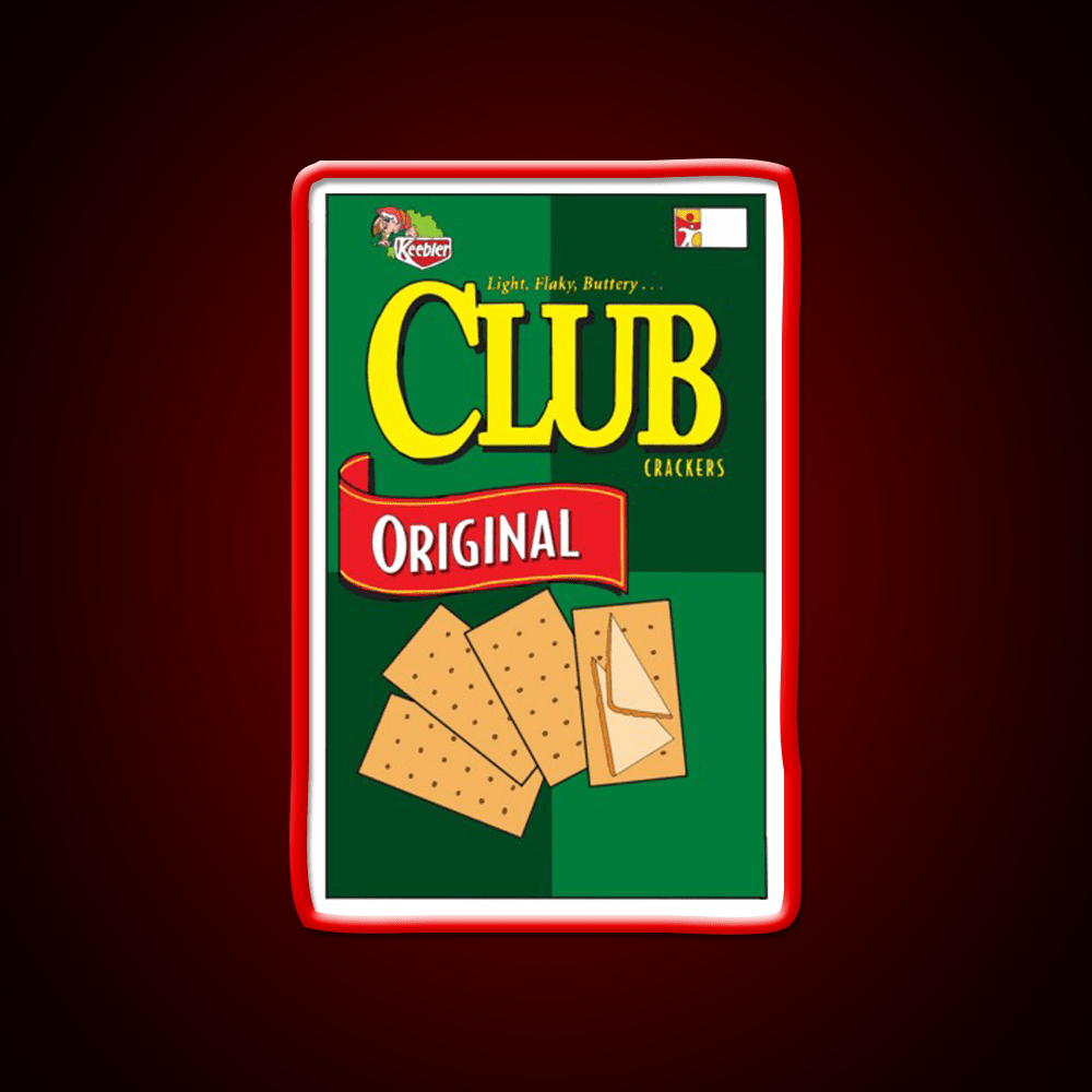 Club Cracker Box Snack Food Led Neon Sign Rgb Color - Shineneon