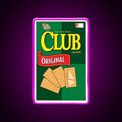 Club Cracker Box Snack Food Led Neon Sign Rgb Color - Shineneon