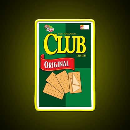 Club Cracker Box Snack Food Led Neon Sign Rgb Color - Shineneon