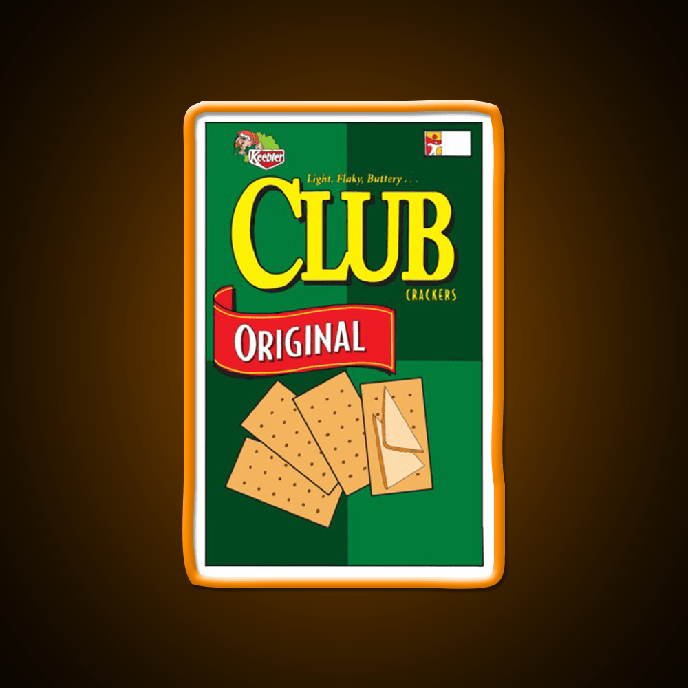 Club Cracker Box Snack Food Led Neon Sign Rgb Color - Shineneon