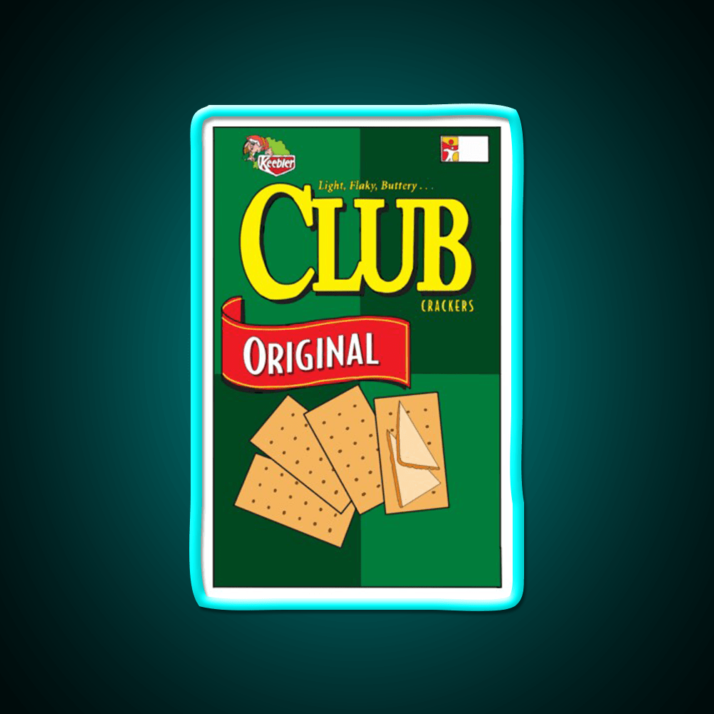Club Cracker Box Snack Food Led Neon Sign Rgb Color - Shineneon