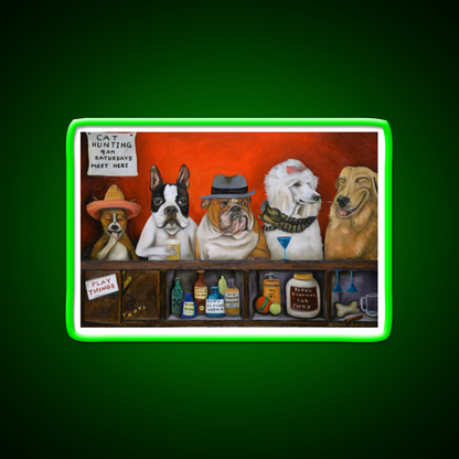 Club K9 Man Cave Bar Led Neon Sign Rgb Color