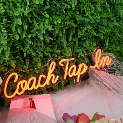 Coach Tap Em Orange Led Neon Sign - Shineneon