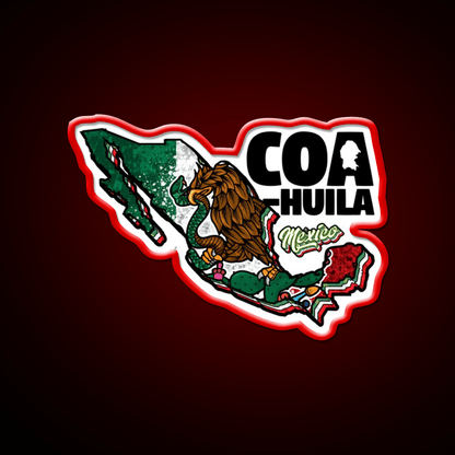 Coahuila Map Of Mexico Party Drink Tequila Led Neon Sign Rgb Color - Shineneon