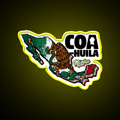 Coahuila Map Of Mexico Party Drink Tequila Led Neon Sign Rgb Color - Shineneon