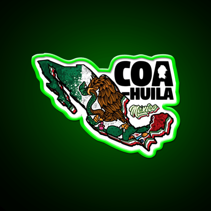 Coahuila Map Of Mexico Party Drink Tequila Led Neon Sign Rgb Color - Shineneon