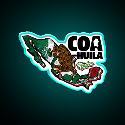 Coahuila Map Of Mexico Party Drink Tequila Led Neon Sign Rgb Color - Shineneon