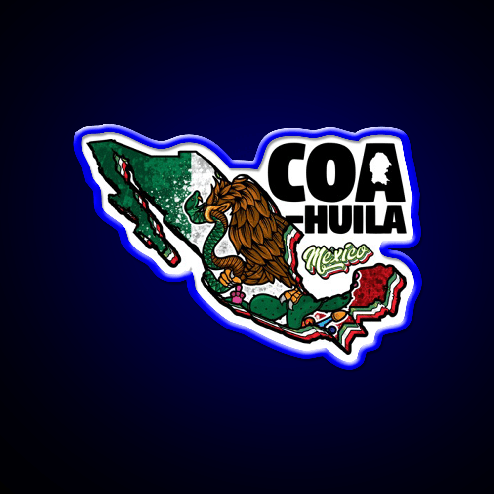 Coahuila Map Of Mexico Party Drink Tequila Led Neon Sign Rgb Color - Shineneon