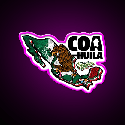 Coahuila Map Of Mexico Party Drink Tequila Led Neon Sign Rgb Color - Shineneon