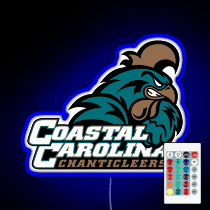 Coastal Carolina Chanticleers Rgb Led Neon Sign Pop Wall Art