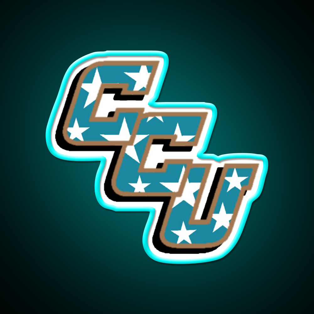 Coastal Carolina Stars Beer Bar Decor Led Neon Sign Rgb Color - Size and dimension reference
