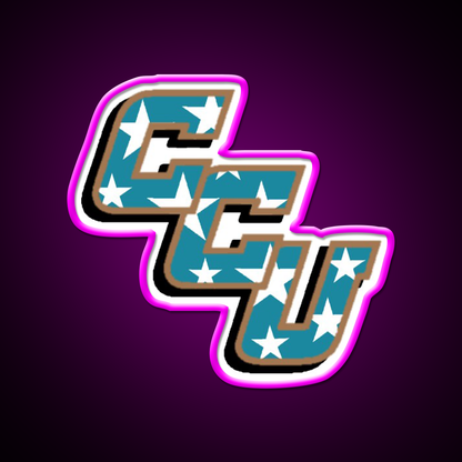 Coastal Carolina Stars Beer Bar Decor Led Neon Sign Rgb Color - Neon sign mounted on wall in room