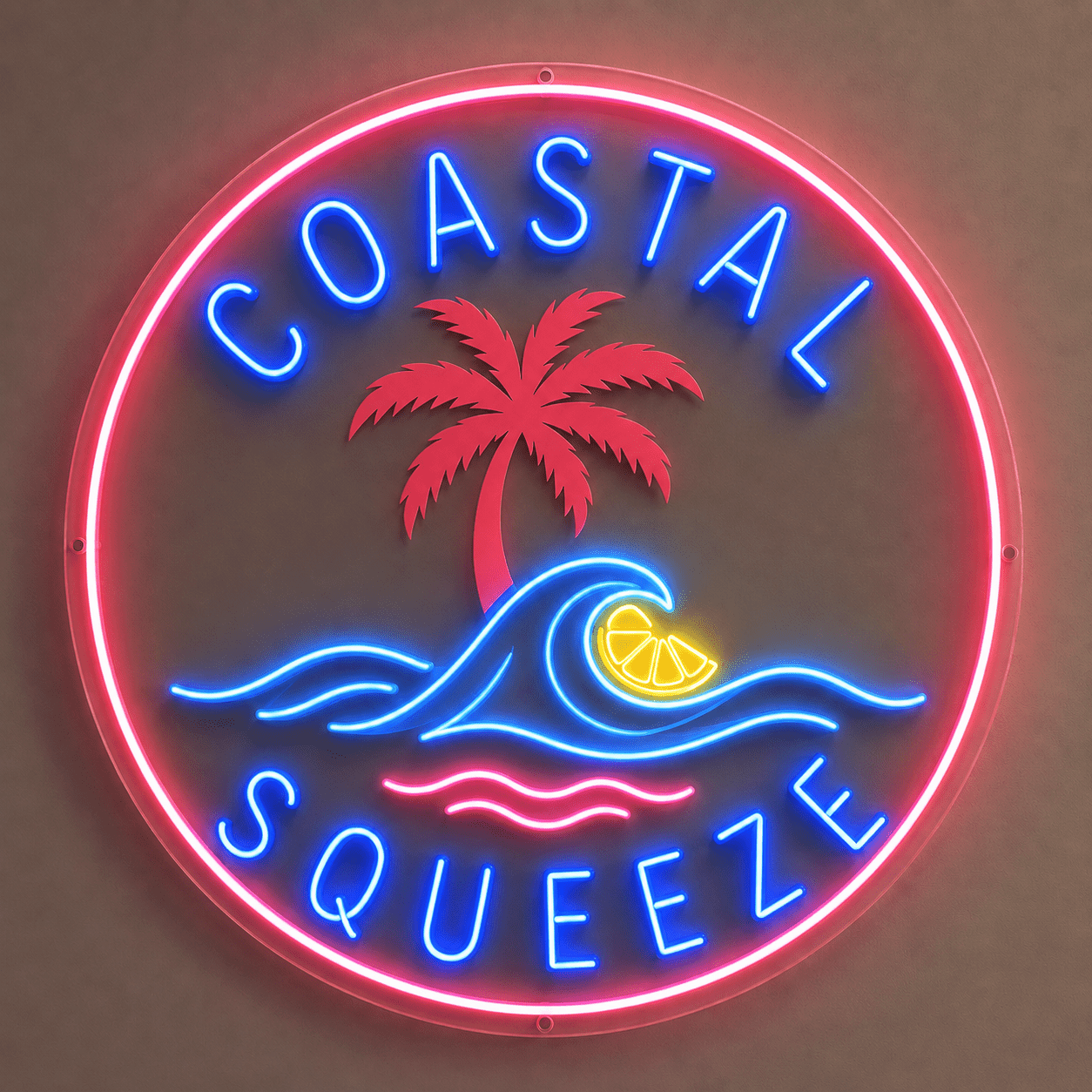 COASTAL SQUEEZE Custom LED Neon Sign - Shineneon
