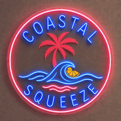 COASTAL SQUEEZE Custom LED Neon Sign - Shineneon