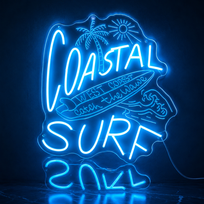 Coastal Surf Soak LED Neon Sign - 02 High-Converting Product Image