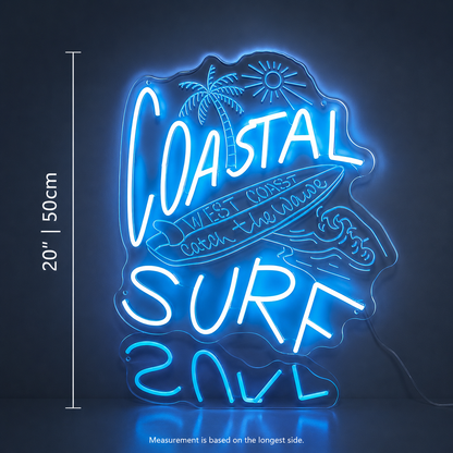 Coastal Surf Soak LED Neon Sign - 04 Size Image