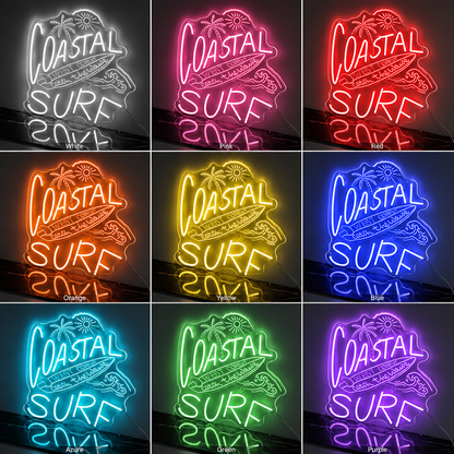 Coastal Surf Soak LED Neon Sign - 05 Color Grid