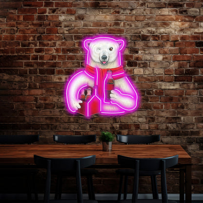 Cockapoo Pop Art Green Artwork Business Led Sign