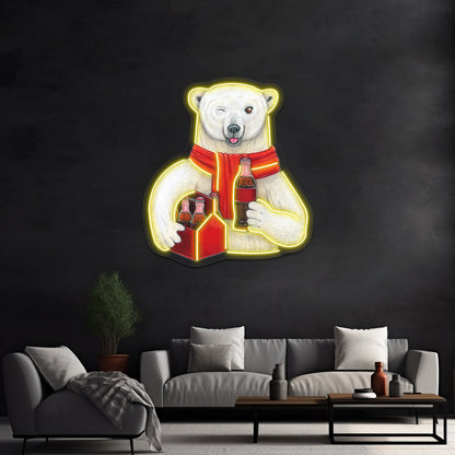 Cockapoo Pop Art Green Artwork Business Led Sign