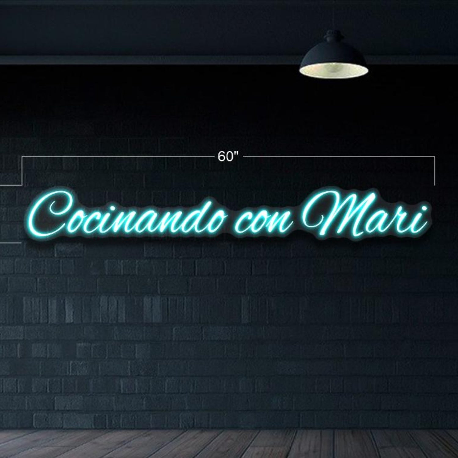 Cocinando Con Mari Teal Glow Led Neon Sign For Kitchen Wall D Ecor | Shineneon