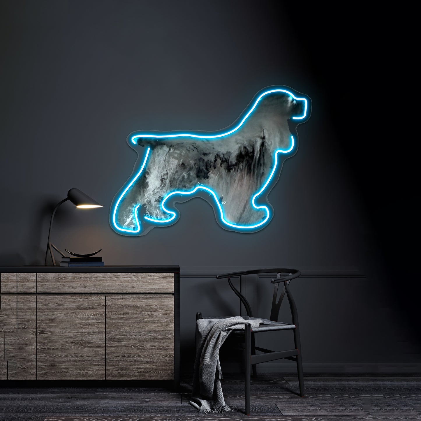 Cocker Spaniel Art Wall Artwork Neon Signs