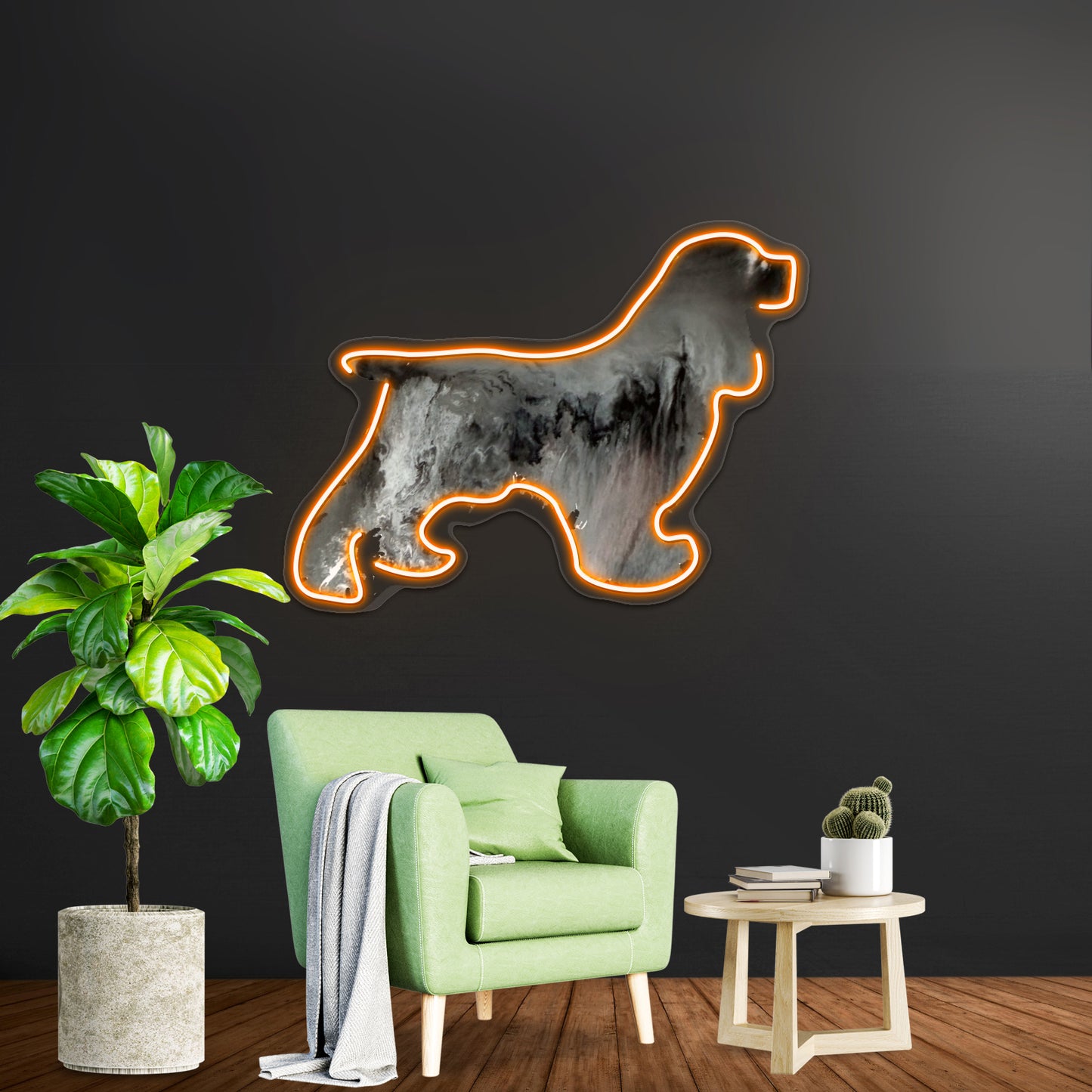 Cocker Spaniel Art Wall Artwork Neon Signs