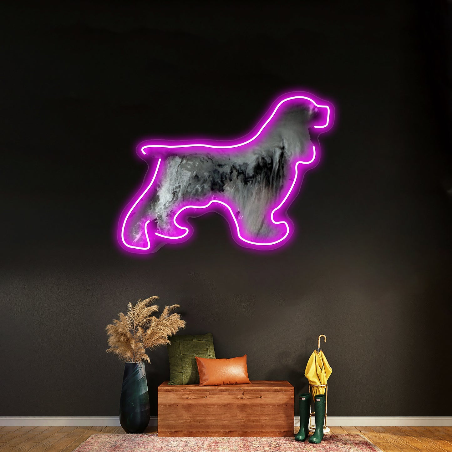 Cocker Spaniel Art Wall Artwork Neon Signs