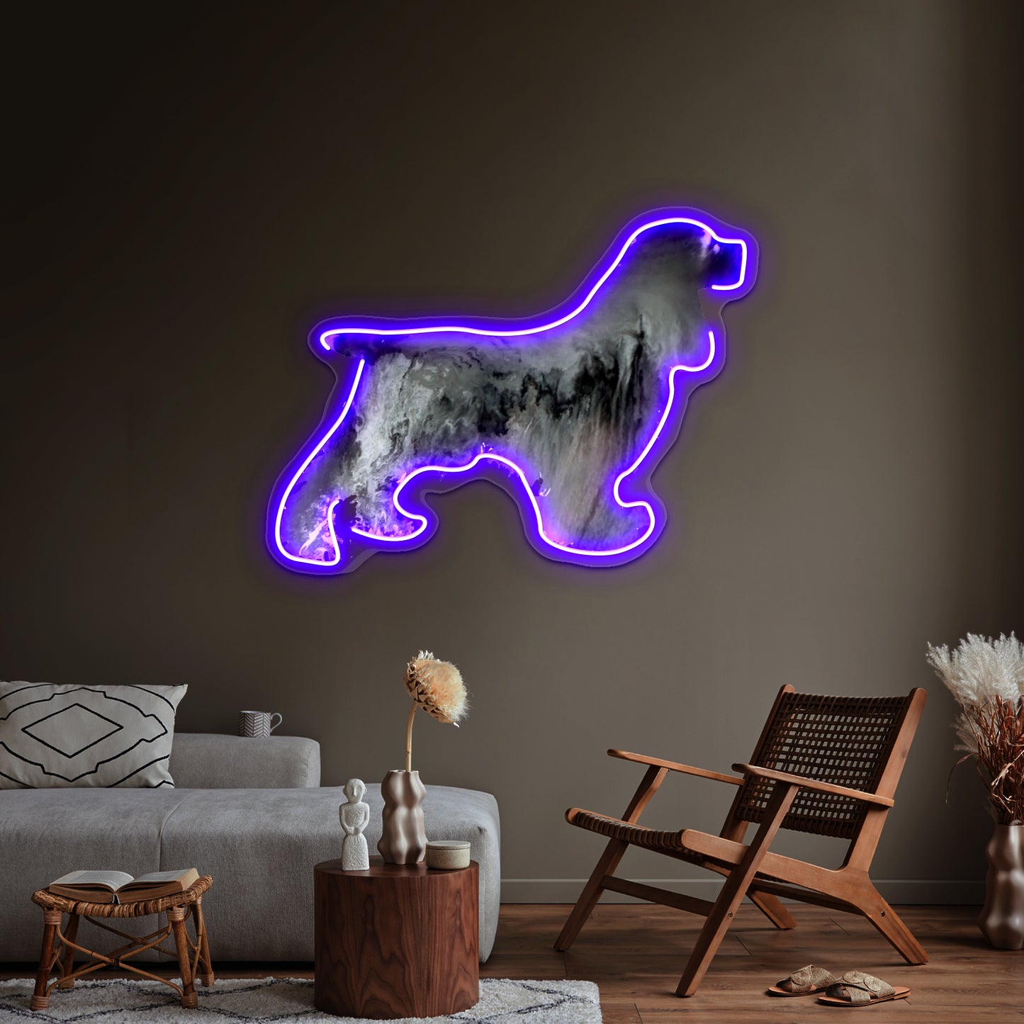 Cocker Spaniel Art Wall Artwork Neon Signs