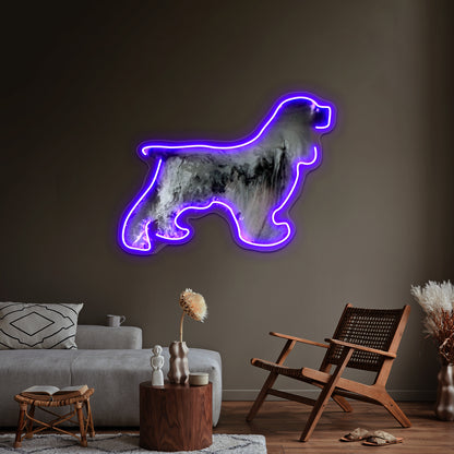 Cocker Spaniel Art Wall Artwork Neon Signs