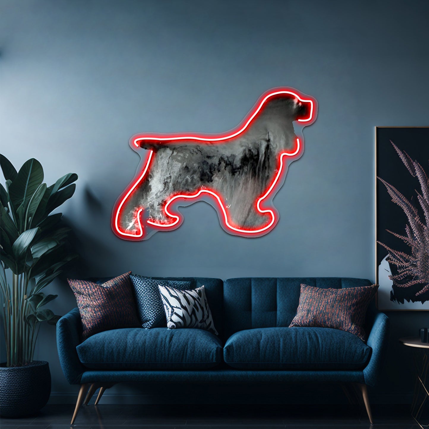 Cocker Spaniel Art Wall Artwork Neon Signs